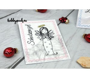 Stickdatei - Set Postkarte ITH Schutzengel & Alles Liebe 